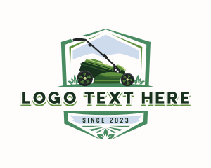 Grass Cutter - Lawn Mower Gardener logo design