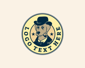 Vintage Tuxedo Dog logo design