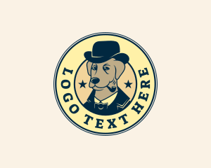 Vintage Tuxedo Dog Logo