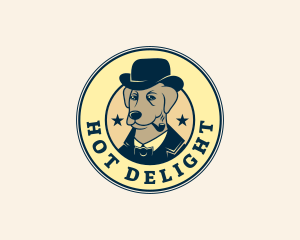 Vintage Tuxedo Dog logo design