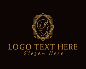 Golden - Elegant Pendant Lady logo design