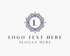 Restaurant - Floral Leaf Ornament logo design