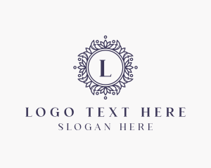 Hotel - Floral Leaf Ornament logo design