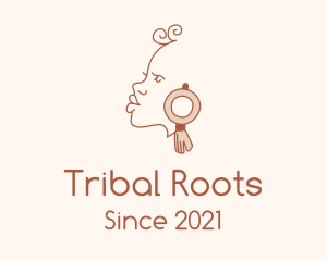 Tribal Woman Earring  logo design