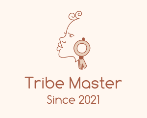 Tribal Woman Earring  logo design