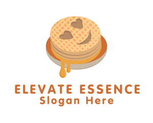 Meal Delivery - Emoji Waffle Breakfast logo design