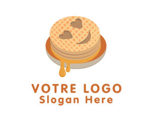 Snack - Emoji Waffle Breakfast logo design