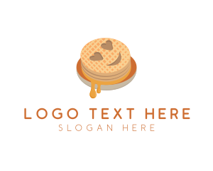 Breakfast - Emoji Waffle Breakfast logo design