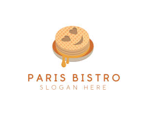 Emoji Waffle Breakfast logo design