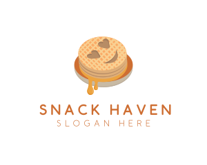 Emoji Waffle Breakfast logo design