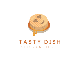 Emoji Waffle Breakfast logo design