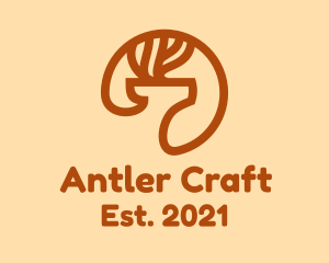 Deer Head Antlers logo design