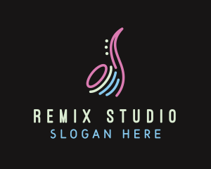 Studio Bar Saxophone logo design