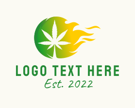 Fire - Fire Ball Cannabis logo design