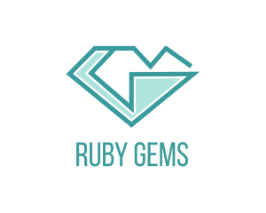 Ruby - Blue G Diamond logo design