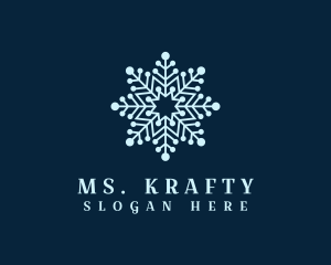 Decorative Ice Snowflake Logo