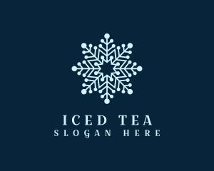 Decorative Ice Snowflake logo design