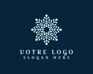 Winter - Decorative Ice Snowflake logo design