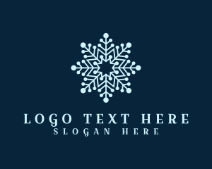 Decorative Ice Snowflake Logo