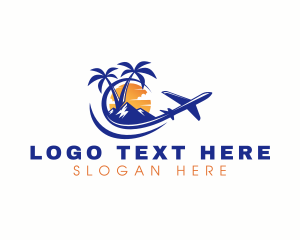 Seaside - Tropical Airplane Tour logo design