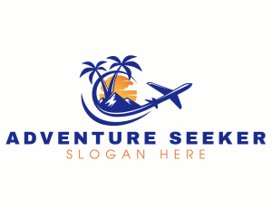 Tour - Tropical Airplane Tour logo design