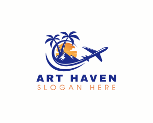 Tropical Airplane Tour logo design