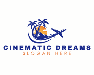 Tropical Airplane Tour logo design