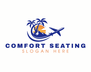 Tropical Airplane Tour logo design