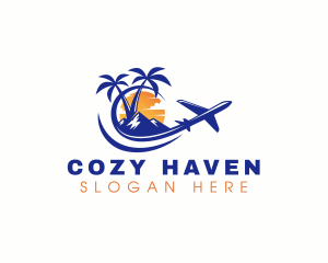 Tropical Airplane Tour logo design