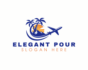 Tropical Airplane Tour logo design