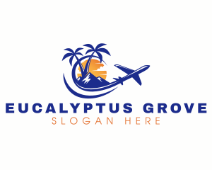 Tropical Airplane Tour logo design