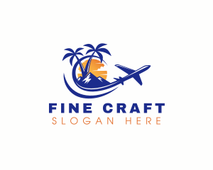 Tropical Airplane Tour logo design