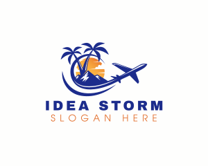 Tropical Airplane Tour logo design