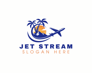 Jet - Tropical Airplane Tour logo design