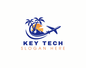 Tropical Airplane Tour logo design