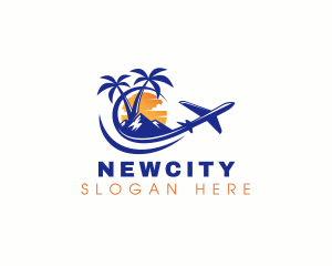 Tropical Airplane Tour logo design