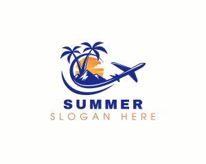 Tropical Airplane Tour logo design