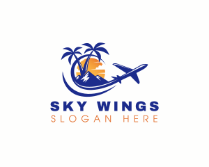 Airplane - Tropical Airplane Tour logo design