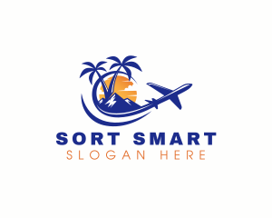 Tropical Airplane Tour logo design