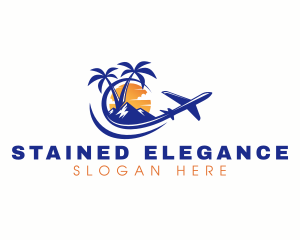 Tropical Airplane Tour logo design