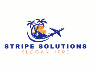 Tropical Airplane Tour logo design