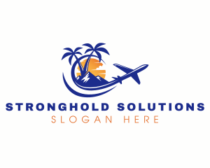 Tropical Airplane Tour logo design