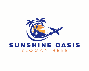 Tropical Airplane Tour logo design