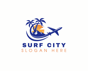 Tropical Airplane Tour logo design