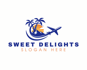 Tropical Airplane Tour logo design