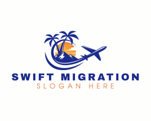 Tropical Airplane Tour logo design