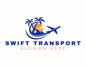 Tropical Airplane Tour logo design