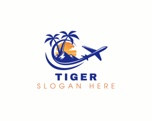 Wave - Tropical Airplane Tour logo design