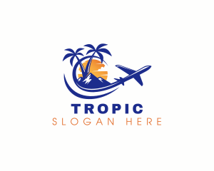 Tropical Airplane Tour logo design