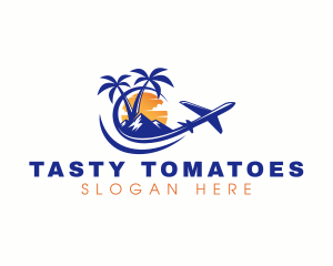 Tropical Airplane Tour logo design